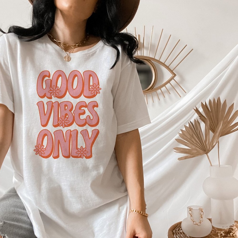 Good Vibes Only Floral T Shirt